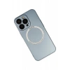 Hubrendy Bez Apple iPhone 13 Pro Kılıf Jack Magneticsafe Lens Silikon - Sierra Blue