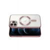 Hubrendy Bez Apple iPhone 13 Pro Kılıf Kross Magneticsafe Kapak - Rose