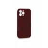 Hubrendy Bez Apple iPhone 13 Pro Max Kılıf Lansman Legant Silikon - Bordo