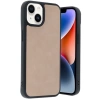 Hubrendy Bez Apple iPhone 14 Kılıf Aras Deri Kapak - Pudra