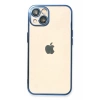 Hubrendy Bez Apple iPhone 14 Kılıf Lensli Silikon - Açık Mavi
