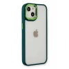 Hubrendy Bez Apple iPhone 14 Plus Kılıf Dora Kapak - Haki Yeşil