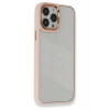 Hubrendy Bez Apple iPhone 14 Pro Max Kılıf Dora Kapak - Pudra
