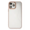 Hubrendy Bez Apple iPhone 14 Pro Max Kılıf Dora Kapak - Pudra