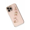 Hubrendy Bez Apple iPhone 14 Pro Max Kılıf Esila Silikon - Pudra