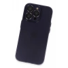 Hubrendy Bez Apple iPhone 14 Pro Max Kılıf Luko Lens Silikon - Derin Mor