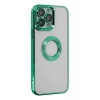 Hubrendy Bez Apple iPhone 14 Pro Max Kılıf Slot Silikon - Köknar Yeşili