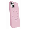 Hubrendy Bez Apple iPhone 14 Regal Magsafe Standlı Kapak - Açık Pembe
