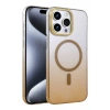 Hubrendy Bez Apple iPhone 15 Pro Max Glossy Magsafe Kapak - Çöl Titanyum