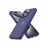 Hubrendy Bez Apple iPhone 15 Pro Max Kılıf Elegant Kapak - Derin Mor