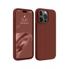 Hubrendy Bez Apple iPhone 15 Pro Max Kılıf First Silikon - Bordo
