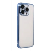 Hubrendy Bez Apple iPhone 15 Pro Max Lensli Silikon - Açık Mavi