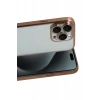 Hubrendy Bez Apple iPhone 15 Pro Max Lensli Silikon - Çöl Titanyum