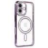 Hubrendy Bez Apple iPhone 16 Plus Kılıf Joke Simli Magneticsafe Kılıf - Derin Mor