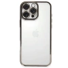 Hubrendy Bez Apple iPhone 16 Pro Max Kılıf Lensli Silikon - Titanyum Gri