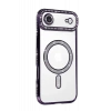 Hubrendy Bez Apple iPhone 17 Air Joke Simli Magneticsafe Kılıf - Derin Mor