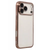 Hubrendy Bez Apple iPhone 17 Pro Max Lensli Silikon - Çöl Titanyum