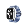 Hubrendy Bez Apple Watch 38mm Star Kordon - Zigzag Beyaz-Mavi