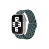 Hubrendy Bez Apple Watch 38mm Star Kordon - Zigzag Mavi-Yeşil