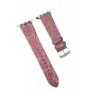 Hubrendy Bez Apple Watch 42mm Creeper Desenli Kordon - Pembe