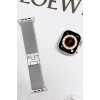 Hubrendy Bez Apple Watch 42mm Forest Kumaş Kordon - Titan Gri