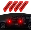 Hubrendy Bez Araba Kapı Açık Uyarı Reflektörü Etiket Sticker 4lü 9.5x2.5cm Kırmızı