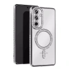 Hubrendy Bez Samsung Galaxy A56 Joke Simli Magneticsafe Kılıf - Gümüş