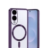 Hubrendy Bez Samsung Galaxy S25 Edge Kross Magneticsafe Kapak - Mor