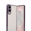 Hubrendy Bez Samsung Galaxy S25 Edge Lensli Silikon - Mor