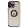 Hubrendy Bez Apple iPhone 12 Pro Kılıf Slot Silikon - Mor