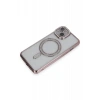 Hubrendy Bez Apple iPhone 13 Kılıf Joke Simli Magneticsafe Kılıf - Pembe