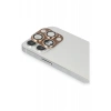 Hubrendy Bez Apple iPhone 13 Pro Max Pers Alüminyum Kamera Lens - Gold