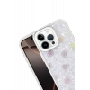 Hubrendy Bez Apple iPhone 14 Pro Max Lumi Desenli Kapak - Beyaz