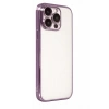 Hubrendy Bez Apple iPhone 15 Pro Max Lensli Silikon - Mor