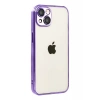 Hubrendy Bez Apple iPhone 15 Lensli Silikon - Mor