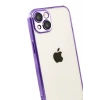 Hubrendy Bez Apple iPhone 15 Lensli Silikon - Mor