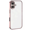Hubrendy Bez Apple iPhone 16 Kılıf Lensli Silikon - Pembe