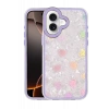 Hubrendy Bez Apple iPhone 16 Lumi Desenli Kapak - Mor