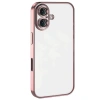 Hubrendy Bez Apple iPhone 16 Plus Kılıf Lensli Silikon - Pembe