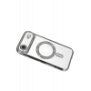 Hubrendy Bez Apple iPhone 17 Air Joke Simli Magneticsafe Kılıf - Gümüş