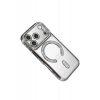 Hubrendy Bez Apple iPhone 17 Pro Joke Simli Magneticsafe Kılıf - Gümüş