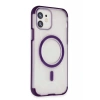 Hubrendy Bez Joko Apple iPhone 11 Hilton Magsafe Kapak - Derin Mor