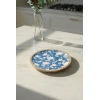 Hubrendy Bez Mango Agacı Pasta Tabağı & Sunum Tabağı 20 Cm Desenli