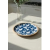 Hubrendy Bez Mango Agacı Servis Tabağı & Sunum Tabağı 25 Cm Desenli