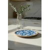 Hubrendy Bez Mango Agacı Servis Tabağı & Sunum Tabağı 25 Cm Desenli