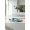 Hubrendy Bez Mango Agacı Servis Tabağı & Sunum Tabağı 25 Cm Desenli