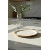 Hubrendy Bez Mango Agacı Servis Tabağı & Sunum Tabağı 25 Cm Krem