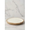 Hubrendy Bez Mango Agacı Servis Tabağı & Sunum Tabağı 25 Cm Krem