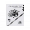 Hubrendy Bez Metal 3 lü Evrak Rafı