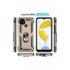 Hubrendy Bez Realme C21 Kılıf Sofya Yüzüklü Silikon Kapak - Gold